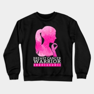 'Breast Cancer Warrior Unbreakable' Breast Cancer Crewneck Sweatshirt